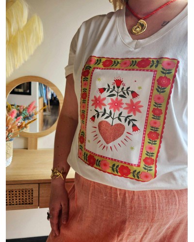 TEE SHIRT ROSE