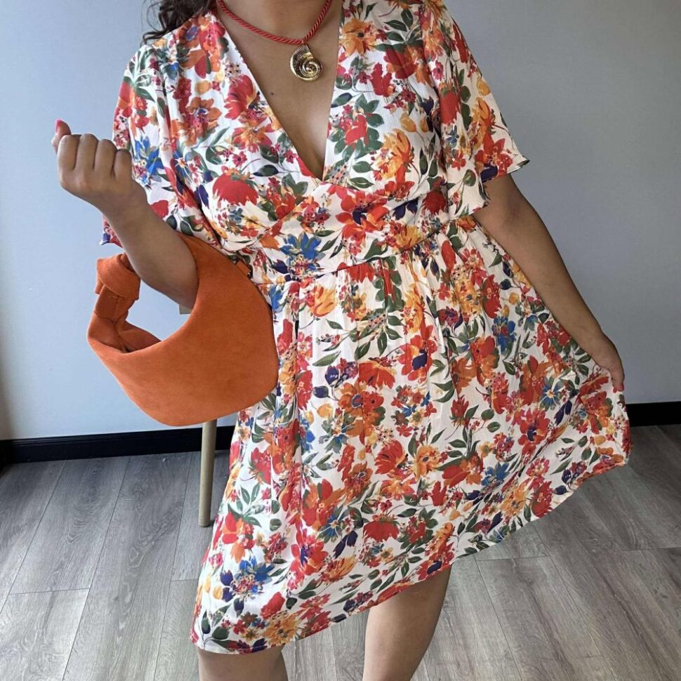 robe été florale courte bohème