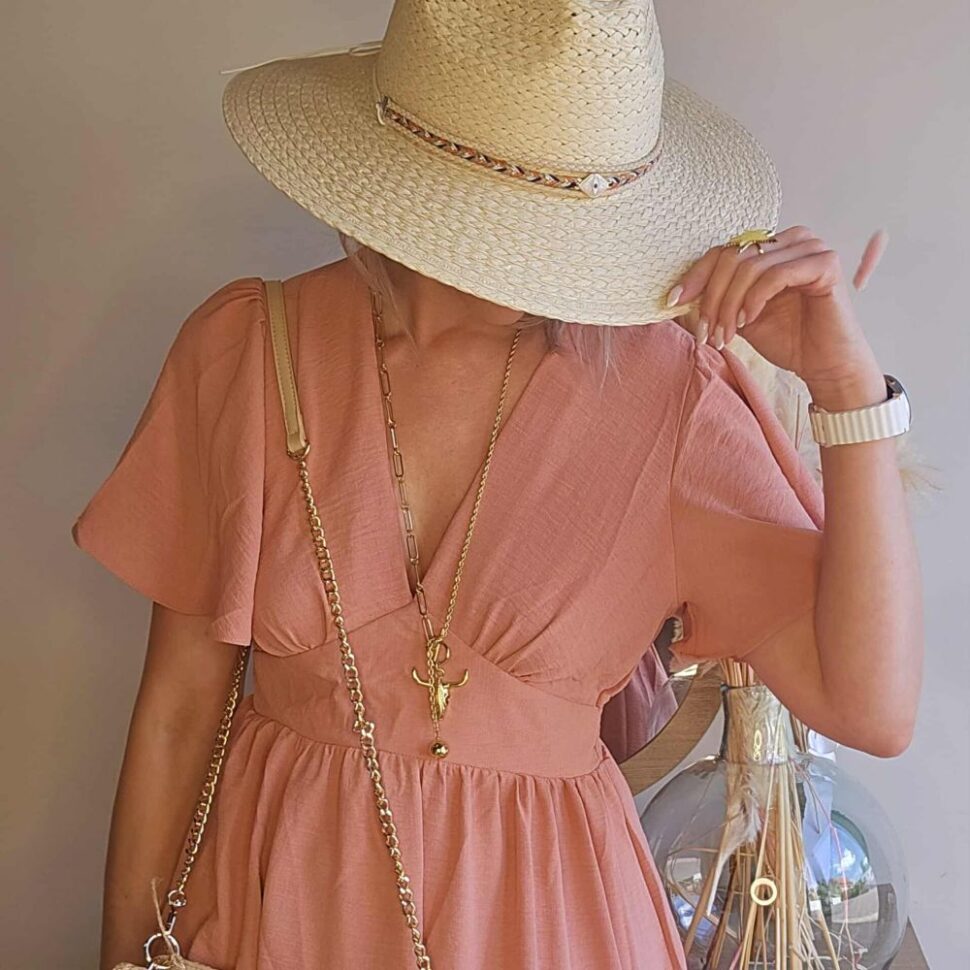Robe bohème manches papillon