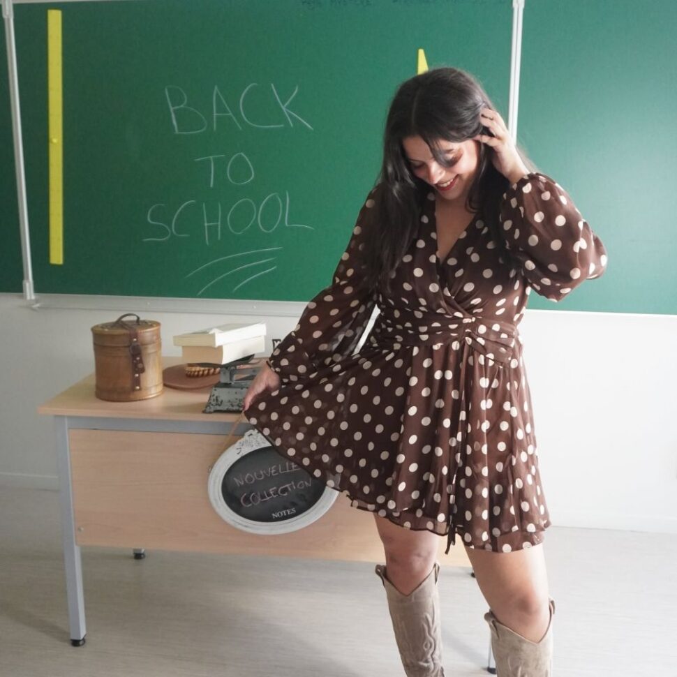 Robe a petit pois chocolat