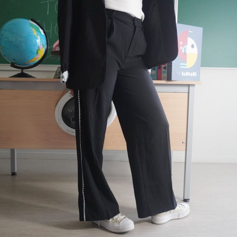 Pantalon costume noir chic et habillé