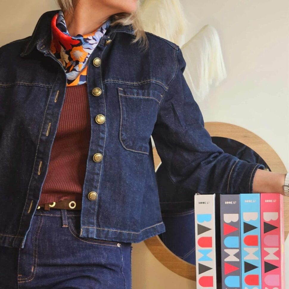 Veste femme courte denim brut