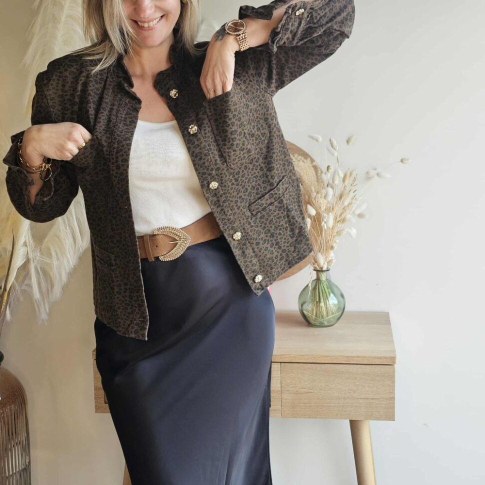 Veste léopard femme