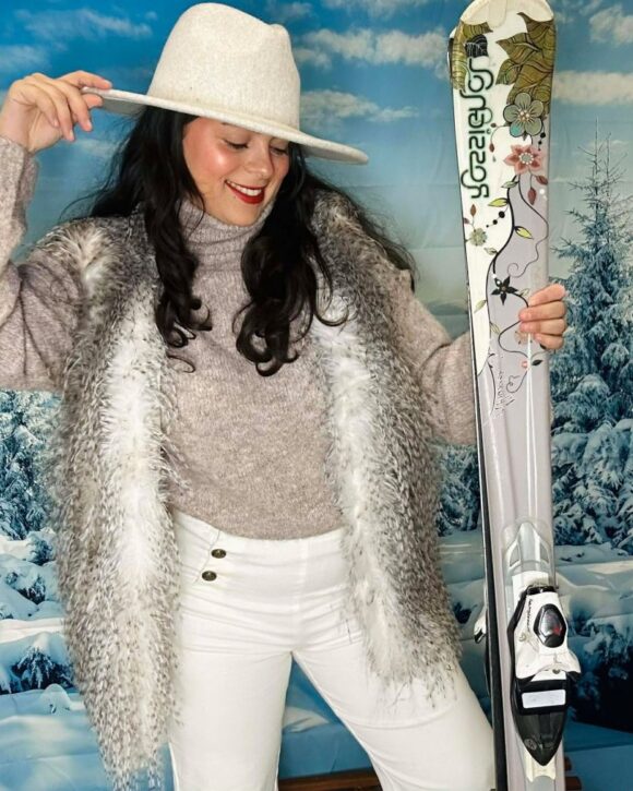 Veste femme sans manches à poils