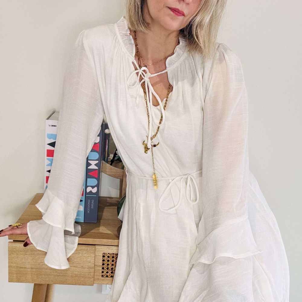 Robe écru esprit bohème