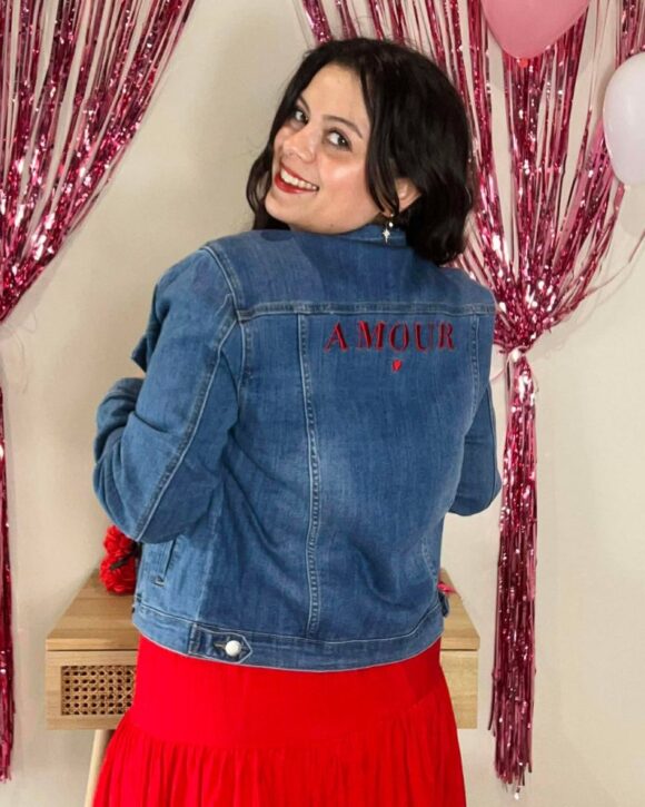 Veste en jean AMOUR