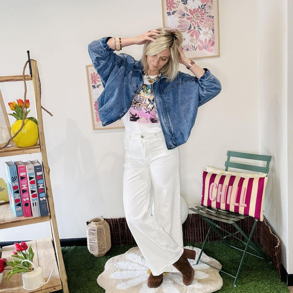 Look denim femme casual chic