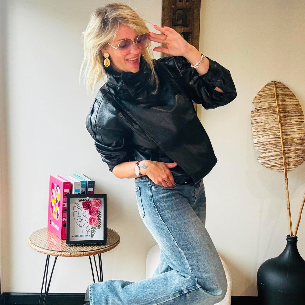 Veste bombers femme simili cuir